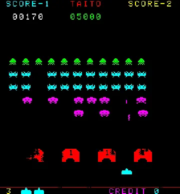 Space Invaders Deluxe screen shot game playing